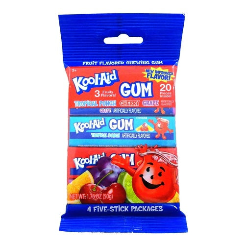 Kool-Aid Gum 4 Pack of 5 Sticks