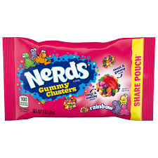 Nerds Gummy Clusters Grape Strawberry Blitz, Rainbow & Football Rush 85g (Single)