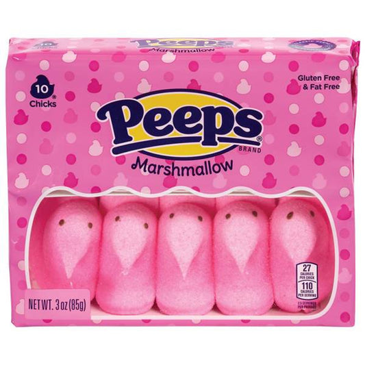 Peeps Marshmallow Pink Chicks 10 Pack (USA)
