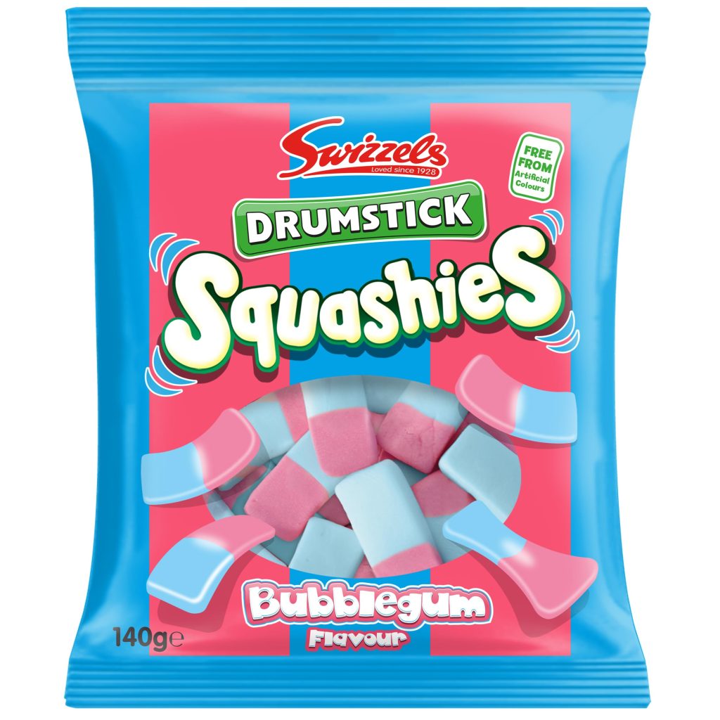 Swizzels Squashies Bubblegum 140g Bubblegum Flavoured Gums Made in UK