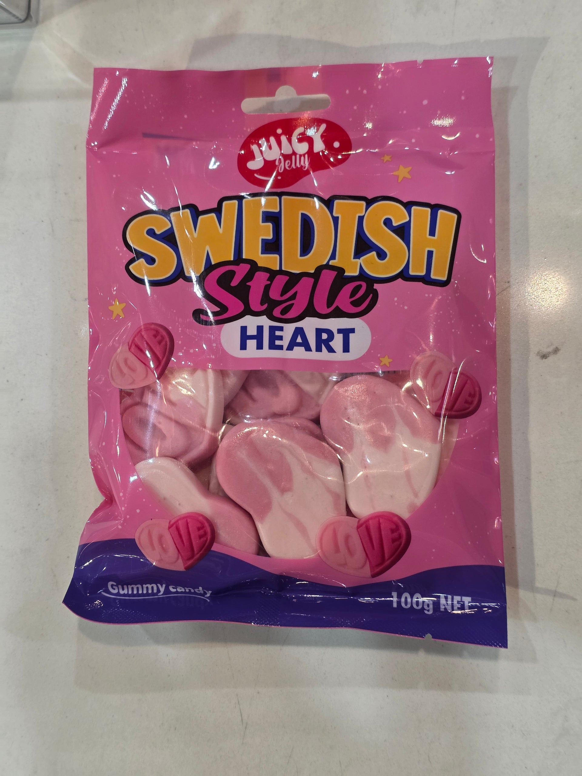 Juicy Jelly Heart Swedish Style Candy 100g (Net)