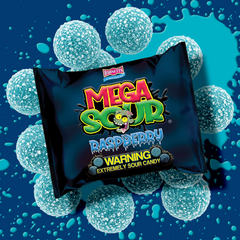 Mega Sour Raspberry 104g