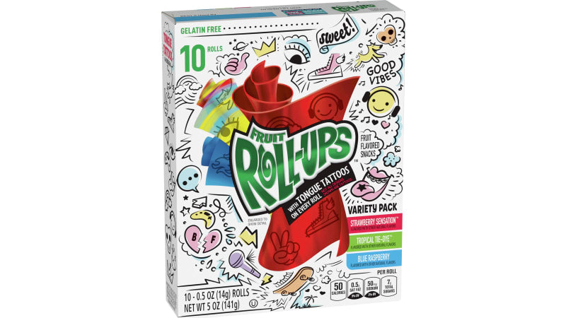 Fruit Roll Up Variety Pack 10 Pack X 141g (BB August 2024)