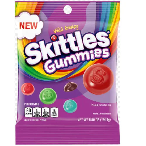 USA Skittles Gummies Wild Berry 164g