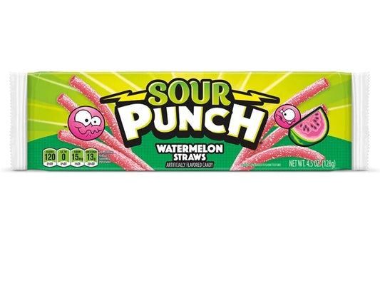 Sour Punch Watermelon Straws  57g (USA)